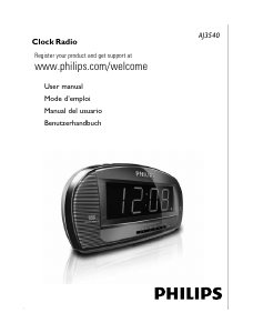 Manual Philips AJ3540 Alarm Clock Radio