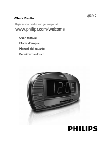 Mode d’emploi Philips AJ3540 Radio-réveil