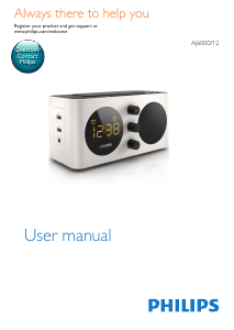 Manual Philips AJ6000 Alarm Clock Radio