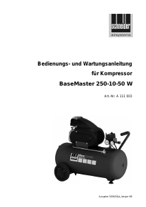 Bedienungsanleitung Schneider BaseMaster 250-10-50 W Kompressor