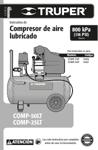 Handleiding Truper COMP-50LT Compressor