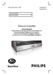 Instrukcja Philips DVDR3432V Odtwarzacz DVD