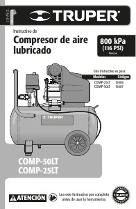 Manual de uso Truper COMP-25LT Compresor
