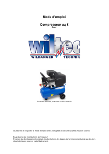 Mode d’emploi Wiltec 61957 Compresseur
