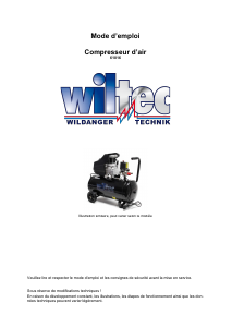 Mode d’emploi Wiltec 61016 Compresseur