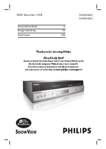 Bruksanvisning Philips DVDR3432V DVD spelare