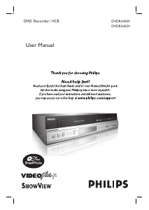 Manual Philips DVDR3432V DVD Player