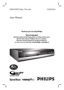 Manual Philips DVDR7260H DVD Player