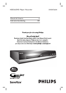 Manual de uso Philips DVDR7260H Reproductor DVD