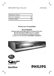 Manuale Philips DVDR7260H Lettore DVD