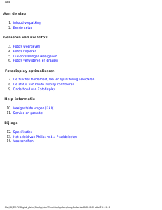 Handleiding Philips 7FF1WD Digitale fotolijst