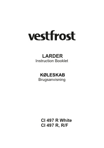 Manual Vestfrost CI 497 R RF Refrigerator