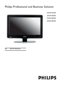 Manual Philips 26HFL5850D LCD Television