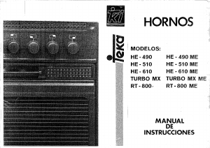 Manual de uso Teka HE 490 Horno
