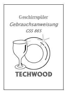 Bedienungsanleitung Techwood GSS 865 Geschirrspüler