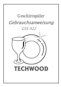 Bedienungsanleitung Techwood GSS 922 Geschirrspüler