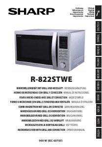 Manual de uso Sharp R-822STWE Microondas