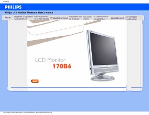 Handleiding Philips 170B6CG LCD monitor