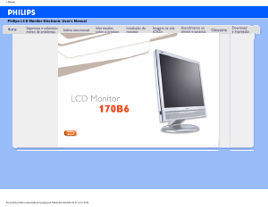 Manual Philips 170B6CG Monitor LCD