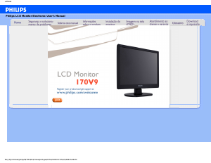 Manual Philips 170V9FB Monitor LCD