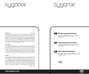 Bedienungsanleitung Sygonix tx.3 Thermostat