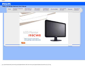 Manuale Philips 190CW8FB Monitor LCD