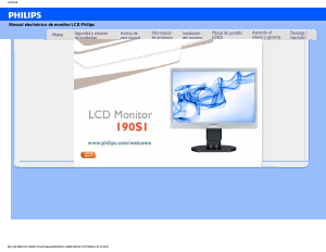 Manual de uso Philips 190S1CB Monitor de LCD