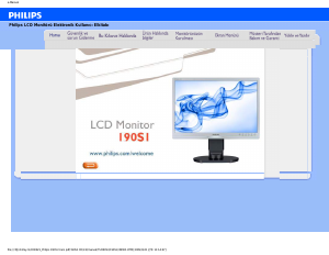 Kullanım kılavuzu Philips 190S1CS LCD ekran