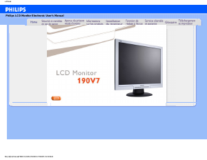 Mode d’emploi Philips 190V7FB Moniteur LCD