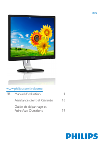 Mode d’emploi Philips 19P4QYEB Moniteur LCD