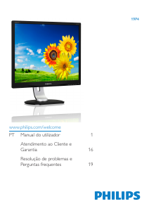 Manual Philips 19P4QYEB Monitor LCD