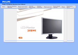 Manual Philips 200BW8ES Monitor LCD