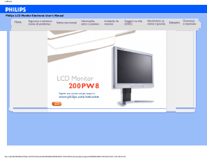 Manual Philips 200PW8ES Monitor LCD