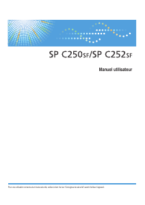 Mode d’emploi Ricoh Aficio SP C252SF Imprimante multifonction