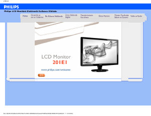 Kullanım kılavuzu Philips 201E1SB LCD ekran