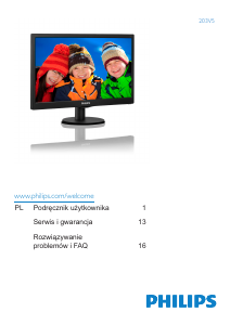 Instrukcja Philips 203V5LSB26 Monitor LCD