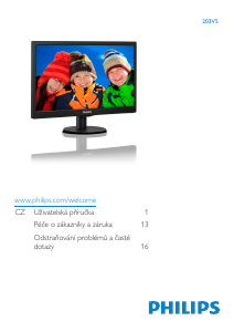 Manuál Philips 203V5LSB26 LCD monitor