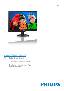 Návod Philips 203V5LSB26 LCD monitor