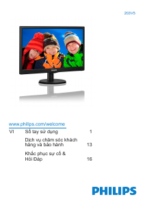 Hướng dẫn sử dụng Philips 203V5LSB26 Màn hình LCD