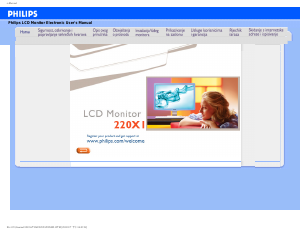 Priručnik Philips 220X1SW LCD zaslon
