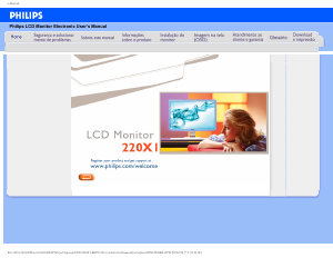 Manual Philips 220X1SW Monitor LCD