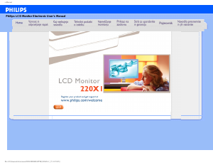 Priročnik Philips 220X1SW LCD-zaslon