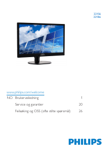 Bruksanvisning Philips 221S6LCB LCD-skjerm