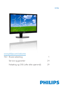 Bruksanvisning Philips 221S6QUMB LCD-skjerm