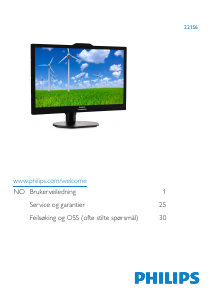 Bruksanvisning Philips 221S6QYKMB LCD-skjerm