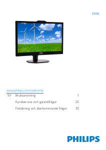 Bruksanvisning Philips 221S6QYKMB LCD skärm