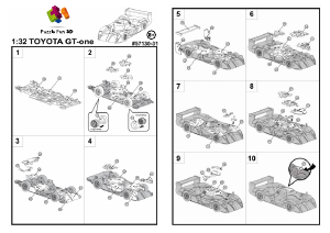 Priročnik Puzzle Fun 3D Toyota 3D-sestavljanka