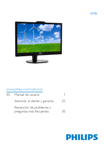 Manual de uso Philips 221S6QYKMB Monitor de LCD