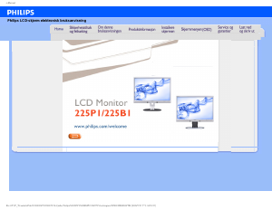 Bruksanvisning Philips 225B1CS LCD-skjerm
