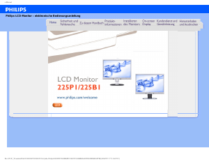 Bedienungsanleitung Philips 225B1CS LCD monitor